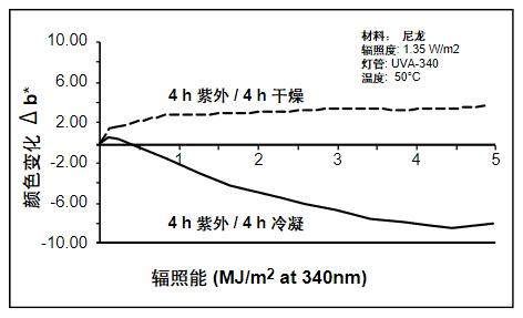 因為潮濕的影響，顯示了不同的老化類型。